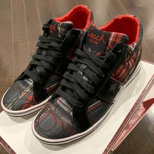 COACH “FINCH” PLAID SNEAKERS WOMENS 6